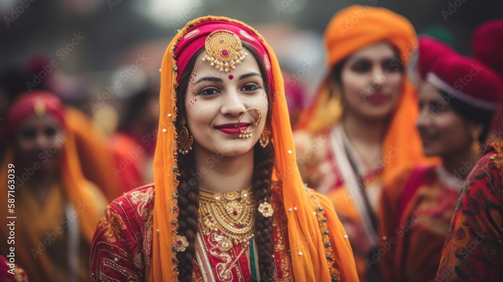 Sikh Community Spirit: Happy Vaisakhi Festivities in India, GENERATIVE AI