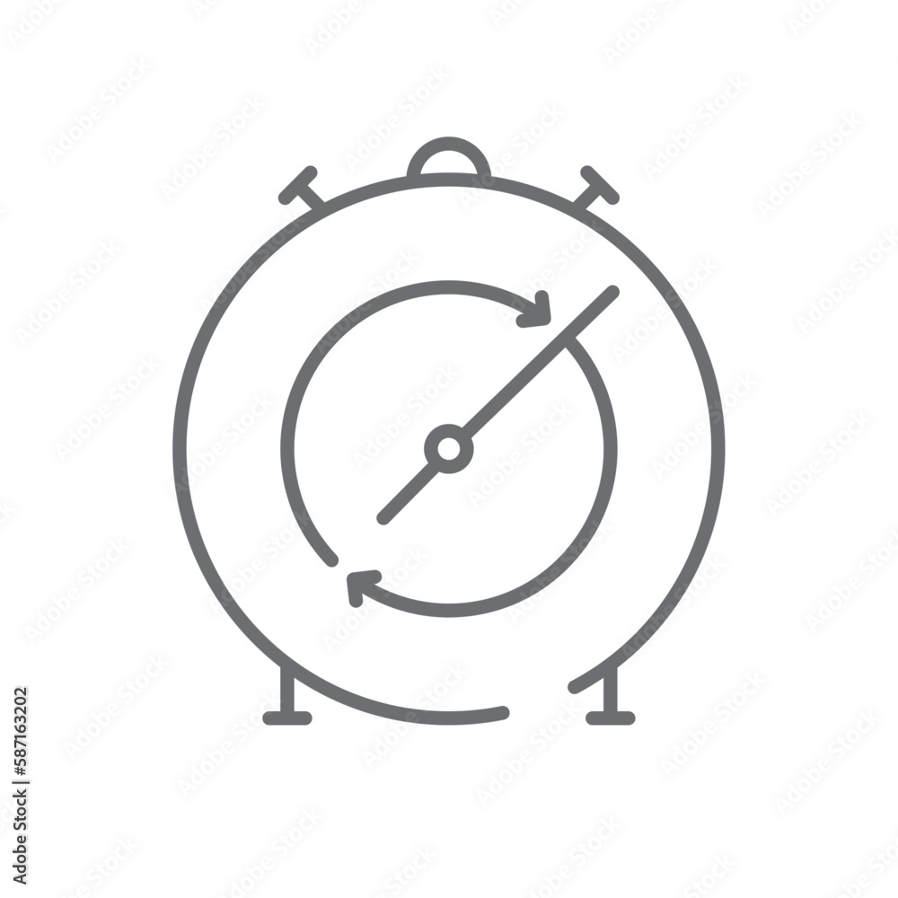 Timer Business icon with black outline style. time, clock, watch, stopwatch, speed, hour, alarm. Vector illustration Timer Business icon with black outline style. time, clock, watch, stopwatch, speed, hour, alarm. Vector illustration