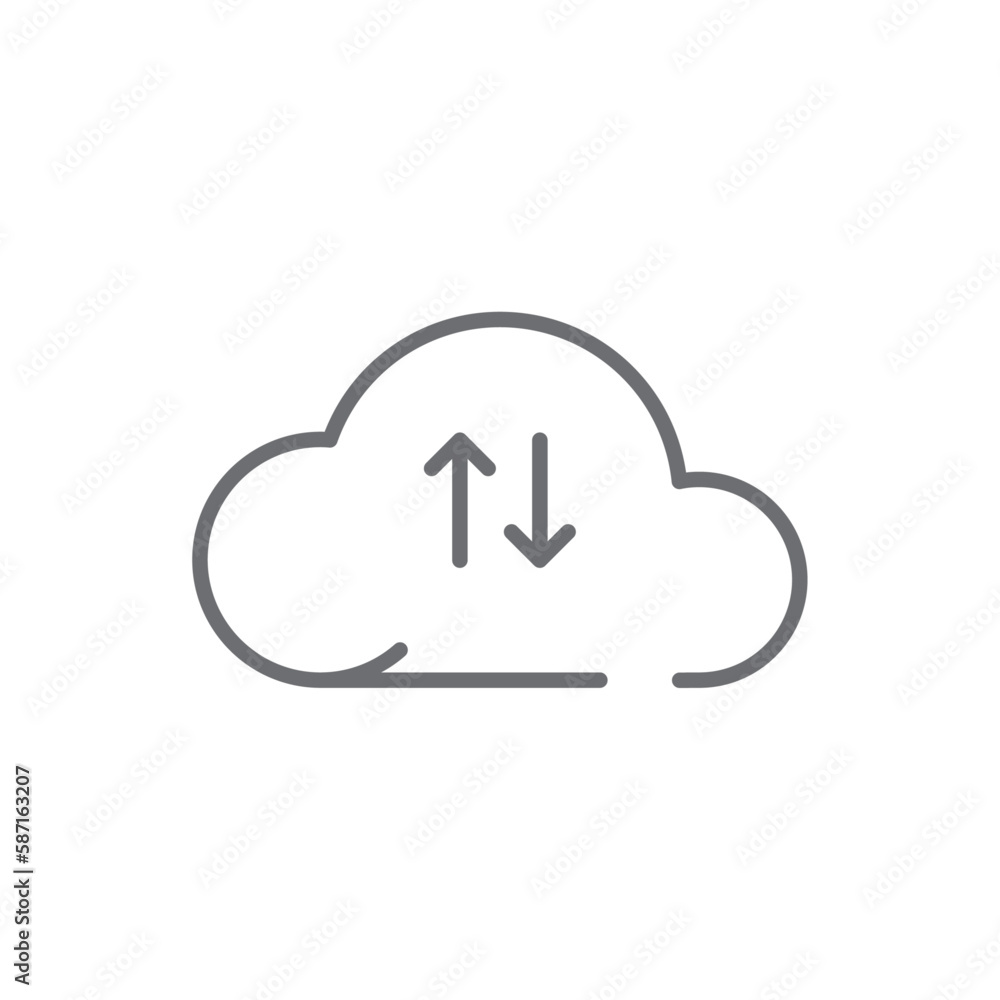 Sharing Business icon with black outline style. share, social, media, network, button, element, connection. Vector illustration Sharing Business icon with black outline style. share, social, media, network, button, element, connection. Vector illustration