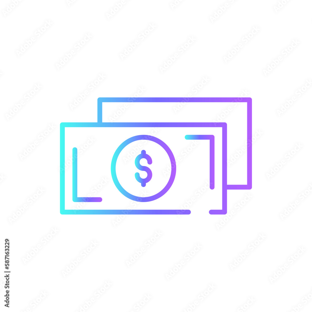 Money Business icon with blue duotone style. cash, payment, finance, dollar, coin, investment, pay. Vector illustration Money Business icon with blue duotone style. cash, payment, finance, dollar, coin, investment, pay. Vector illustration