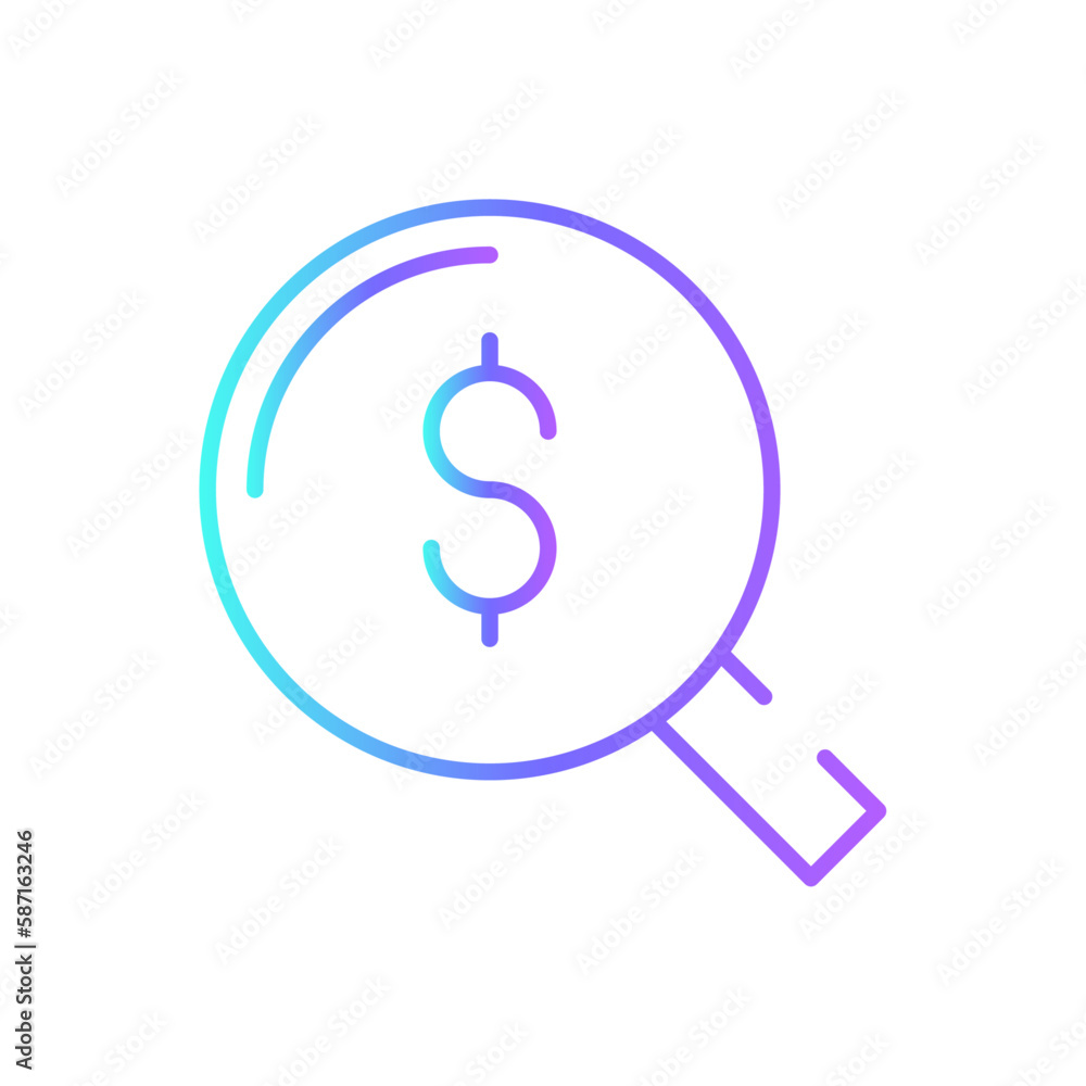 Money seeker Business icon with blue duotone style. job, job seeker, seeker, search, interview, financial, find. Vector illustration Money seeker Business icon with blue duotone style. job, job seeker, seeker, search, interview, financial, find. Vector illustration