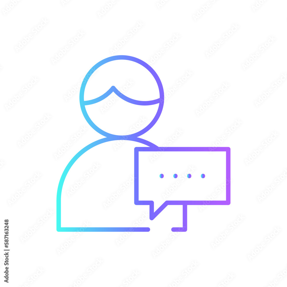 Chat Business icon with blue duotone style. communication, message, speech, bubble, social, discussion, speak. Vector illustration Chat Business icon with blue duotone style. communication, message, speech, bubble, social, discussion, speak. Vector illustration
