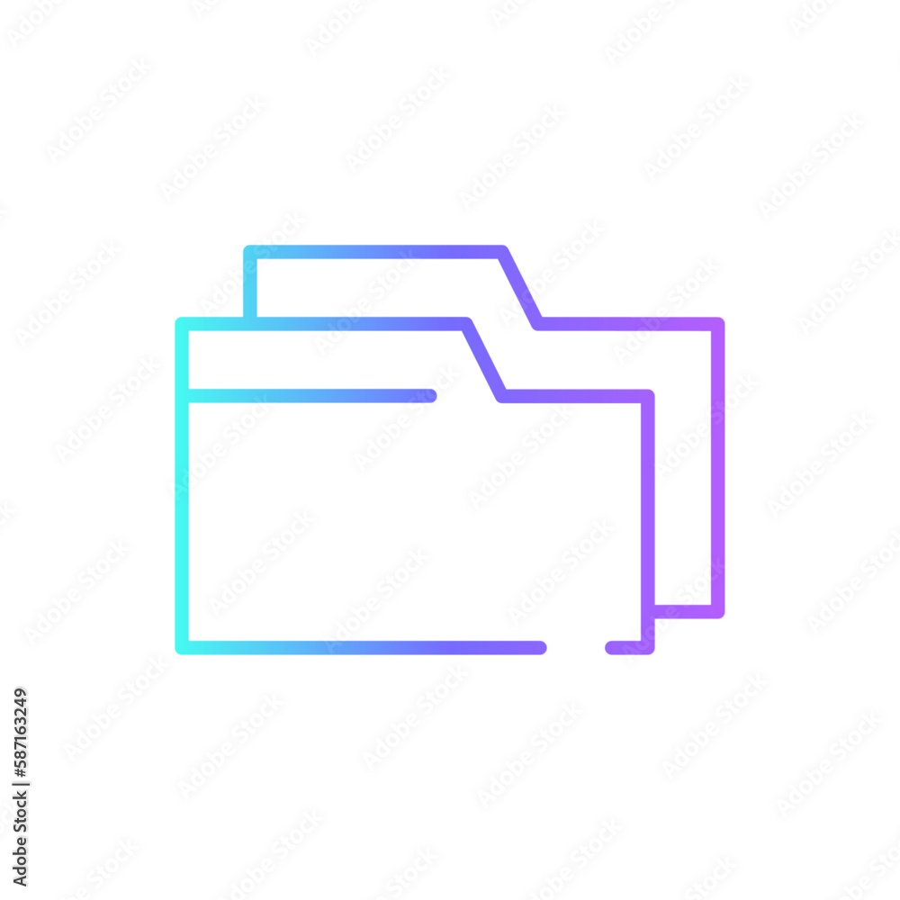 Folder Business icon with blue duotone style. document, paper, computer, organize, archive, open. Vector illustration Folder Business icon with blue duotone style. document, paper, computer, organize, archive, open. Vector illustration