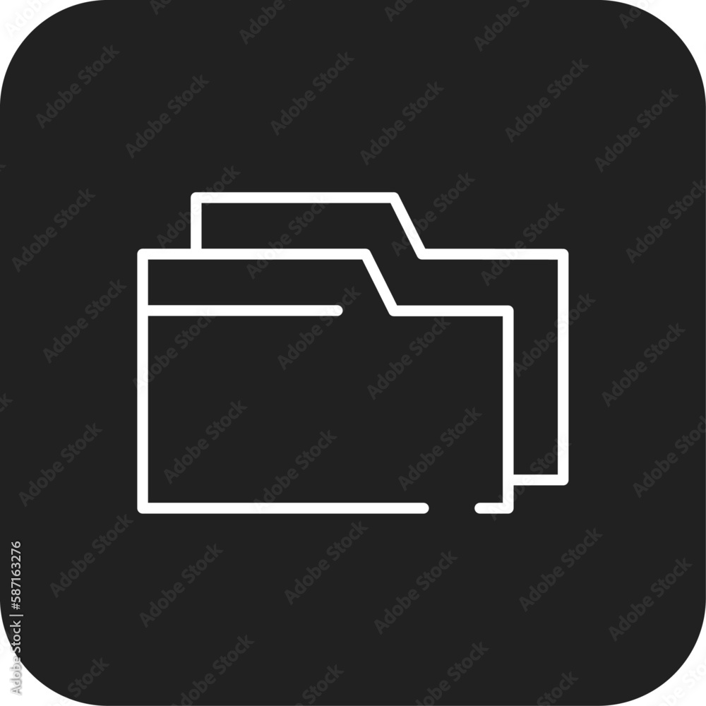 Folder Business icon with black filled line style. document, paper, computer, organize, archive, open. Vector illustration Folder Business icon with black filled line style. document, paper, computer, organize, archive, open. Vector illustration