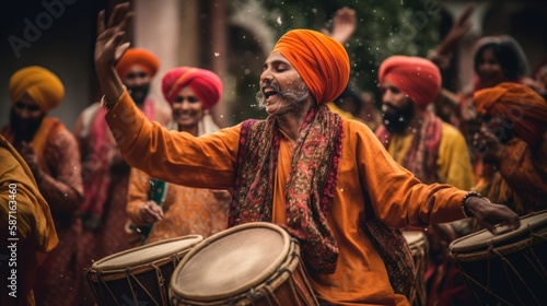 Dhol Drums and Dancing Feet, The Heartwarming Smiles of Vaisakhi: Celebrating India's Rich Culture, GENERATIVE AI