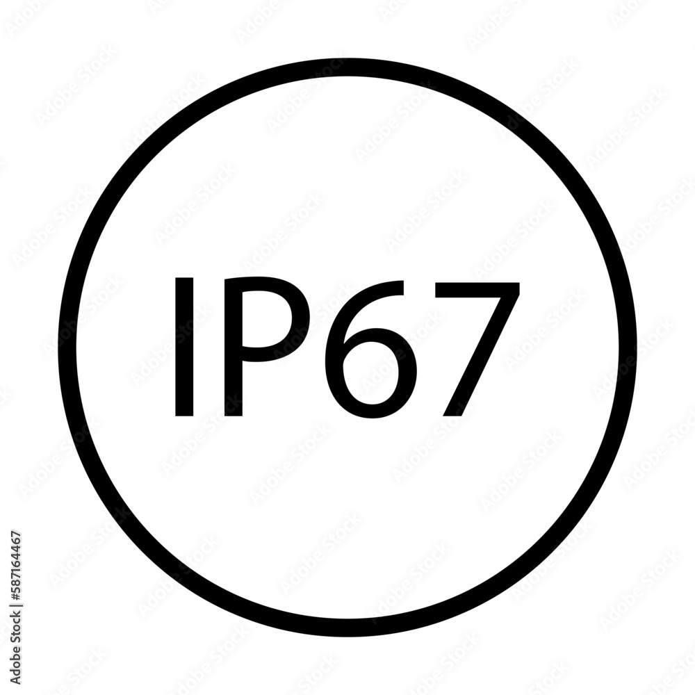 IP67 ip67 standard waterproof icon vector for graphic design, logo, website, social media, mobile app, UI IP67 ip67 standard waterproof icon vector for graphic design, logo, website, social media, mobile app, UI