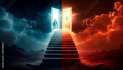 Canvas Print stairway to afterlife