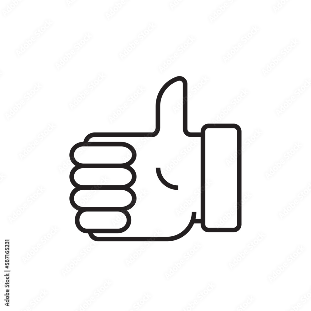 Like Business icon with black outline style. social, network, ok, finger, good, thumb, love. Vector illustration Like Business icon with black outline style. social, network, ok, finger, good, thumb, love. Vector illustration