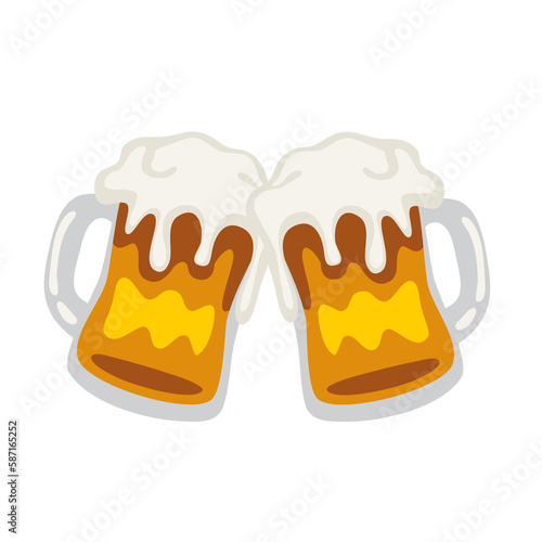 cute cartoon beer mug
