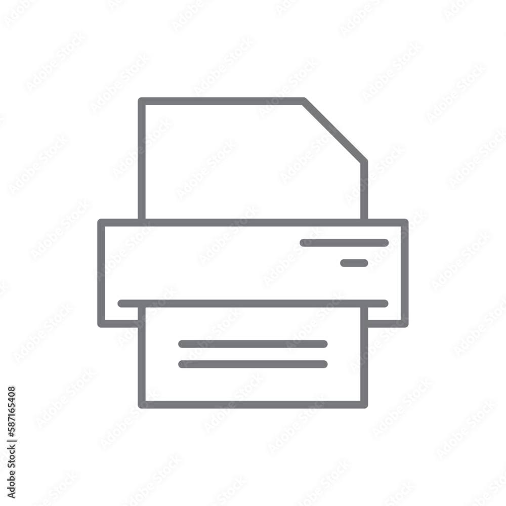 Printing Business icon with black outline style. print, paper, technology, machine, press, digital, copy. Vector illustration Printing Business icon with black outline style. print, paper, technology, machine, press, digital, copy. Vector illustration