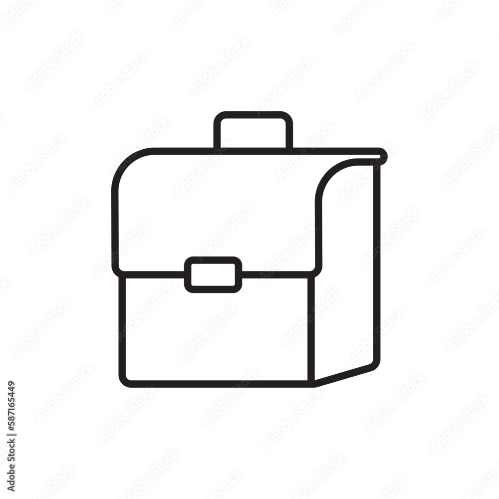 Work bag Business icon with black outline style. case, suitcase, briefcase, office, document, baggage, professional. Vector illustration Work bag Business icon with black outline style. case, suitcase, briefcase, office, document, baggage, professional. Vector illustration