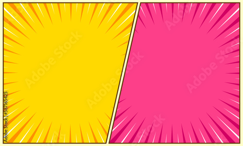 Comic versus fight background design