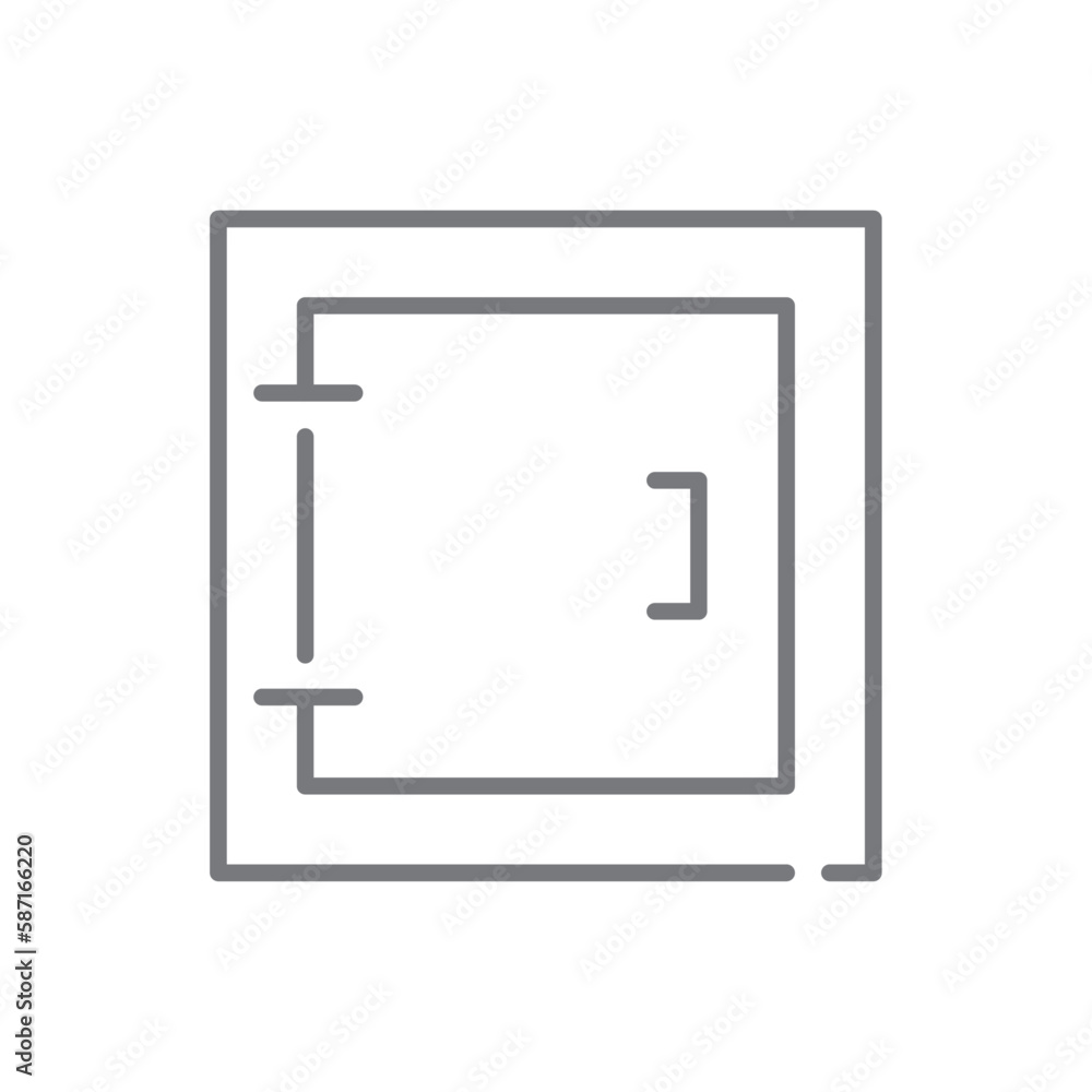 Deposit box Business icon with black outline style. safe, bank, money, safety, protection, secure, security. Vector illustration Deposit box Business icon with black outline style. safe, bank, money, safety, protection, secure, security. Vector illustration