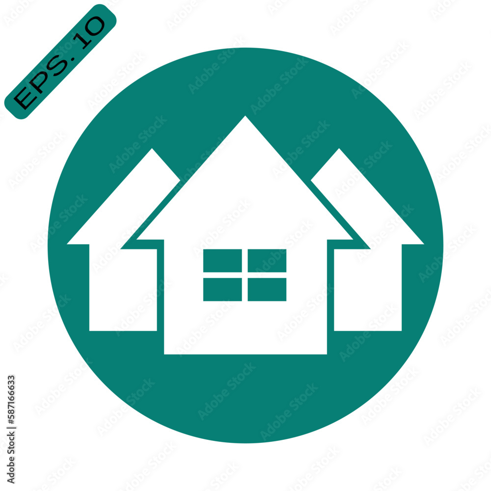 Simple house symbol and home vector icon sign with white background. Simple house symbol and home vector icon sign with white background.