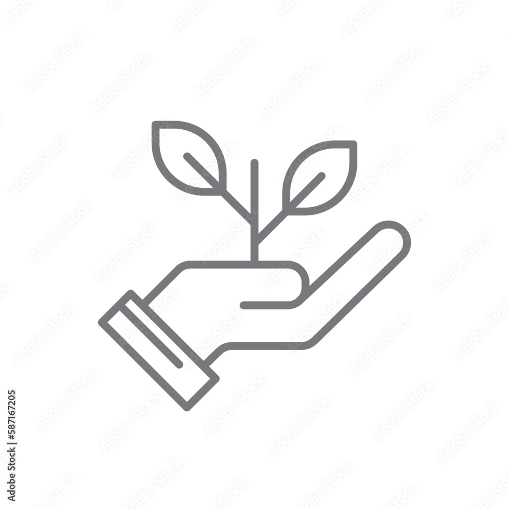 Plant buds Eco friendly icon with black outline style. leaf, plant, growth, seed, garden, organic, environment. Vector illustration Plant buds Eco friendly icon with black outline style. leaf, plant, growth, seed, garden, organic, environment. Vector illustration