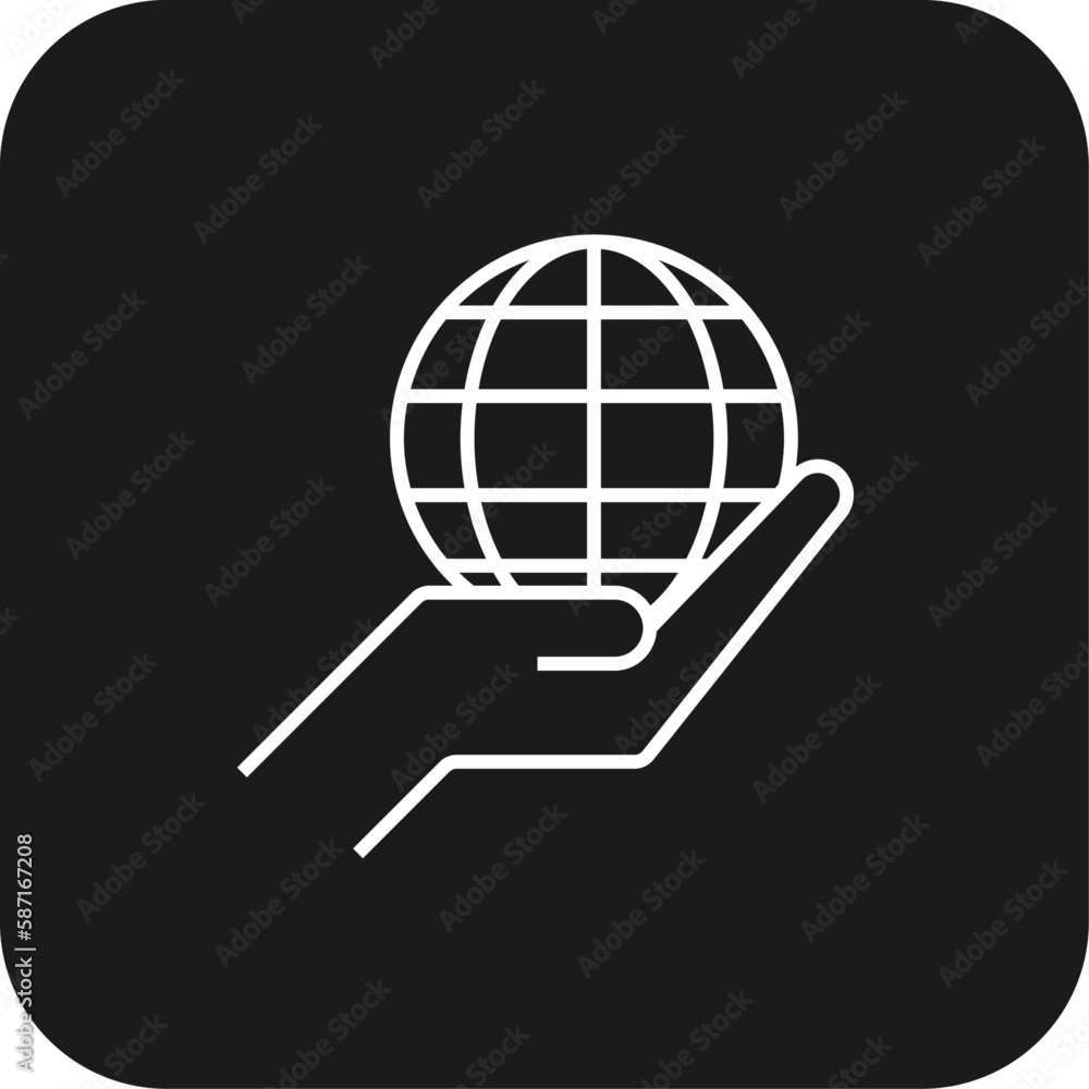 Save earth Eco friendly icon with black filled line style. ecology, green, globe, earth, environment, global, planet. Vector illustration Save earth Eco friendly icon with black filled line style. ecology, green, globe, earth, environment, global, planet. Vector illustration