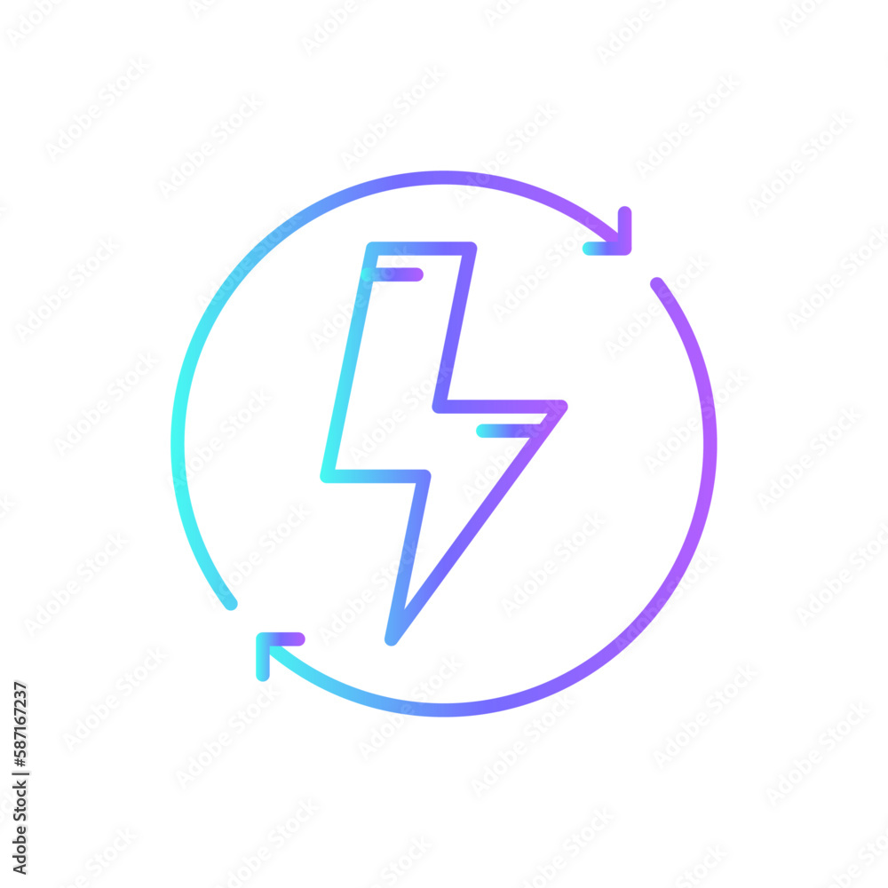 Charging Eco friendly icon with blue duotone style. electricity, electric, power, electrical, battery, technology, charger. Vector illustration Charging Eco friendly icon with blue duotone style. electricity, electric, power, electrical, battery, technology, charger. Vector illustration