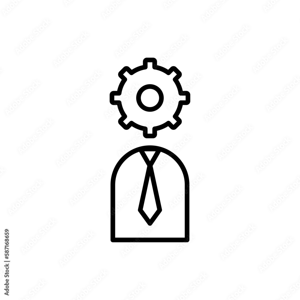 Manager teamwork and Management icon with black outline style. teamwork, business, management, work, job, hiring, career. Vector Illustration Manager teamwork and Management icon with black outline style. teamwork, business, management, work, job, hiring, career. Vector Illustration