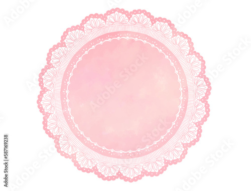 水彩のレース　見出し　コピースペース