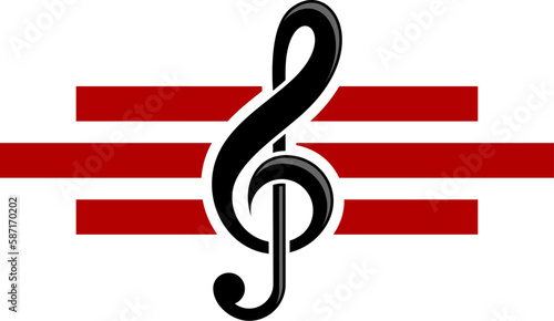 Tree red stripe with music tone