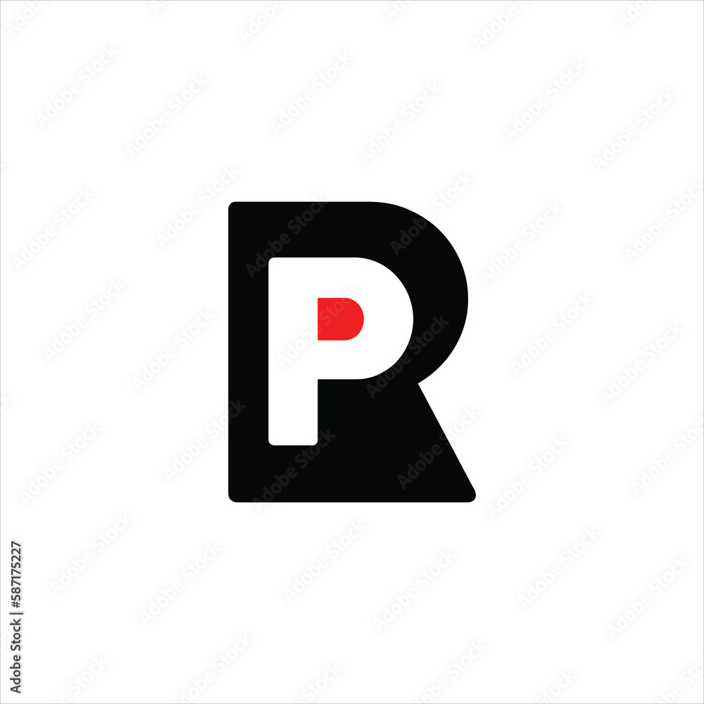 PR logo design template icon PR logo design template icon