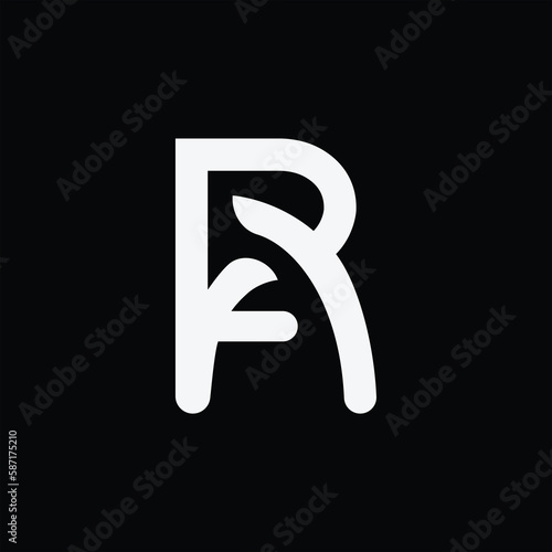 RA letter logo design abstract line art