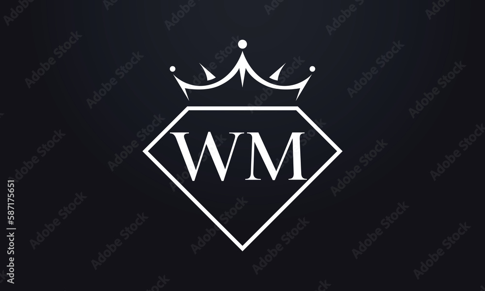 Diamond crown vector. Luxury queen logo for jewelry vector with letters Diamond crown vector. Luxury queen logo for jewelry vector with letters