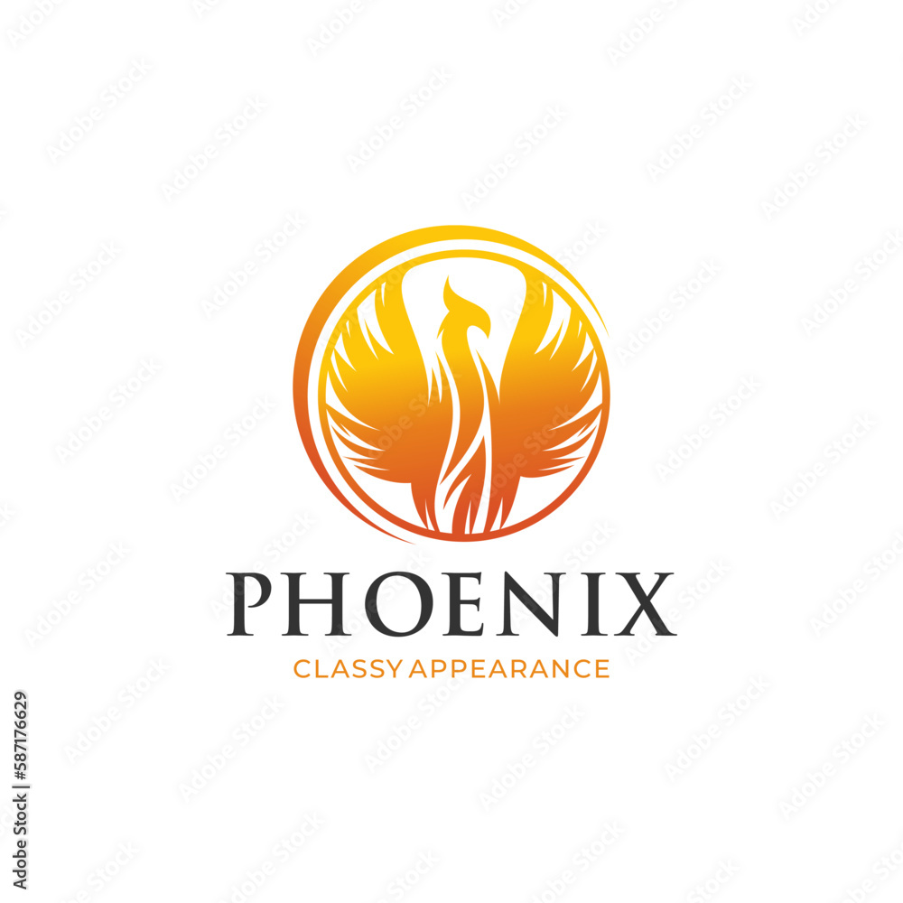phoenix logo icon vector illustration template design