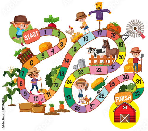 Snakes and ladders game template