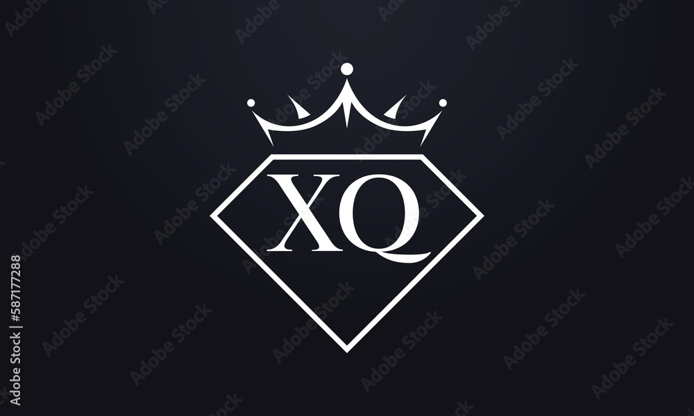 Diamond crown vector. Luxury queen logo for jewelry vector with letters Diamond crown vector. Luxury queen logo for jewelry vector with letters
