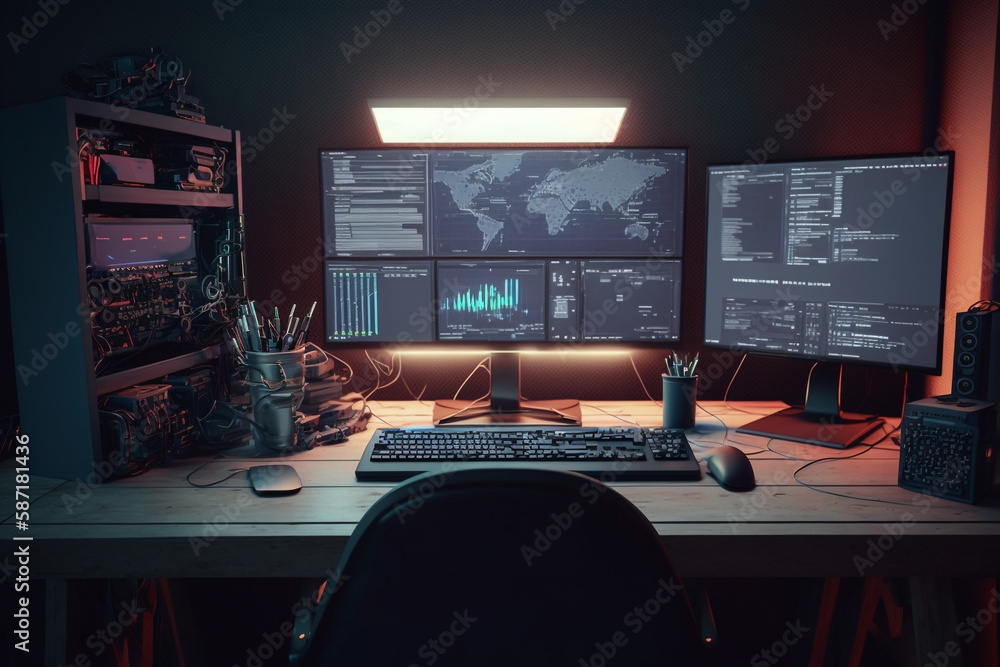 It engineer working space, Generative AI It engineer working space, Generative AI