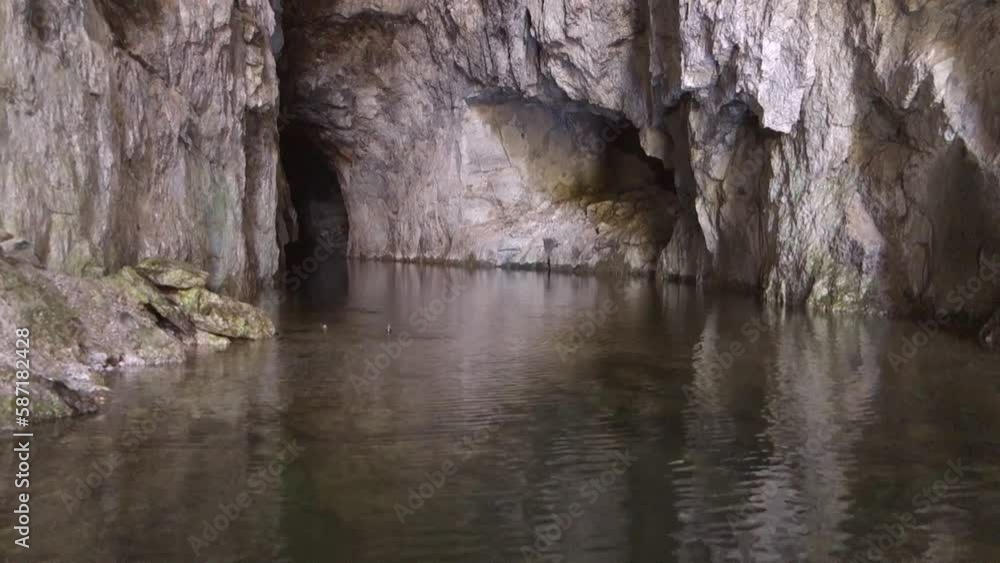 sailing along the Grotto in Socorro city, Sao Paulo state, Brazil. aka Angels grotto sailing along the Grotto in Socorro city, Sao Paulo state, Brazil. aka Angels grotto