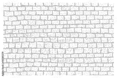 seamless gray brick wall, hand draw skectch simple vector

