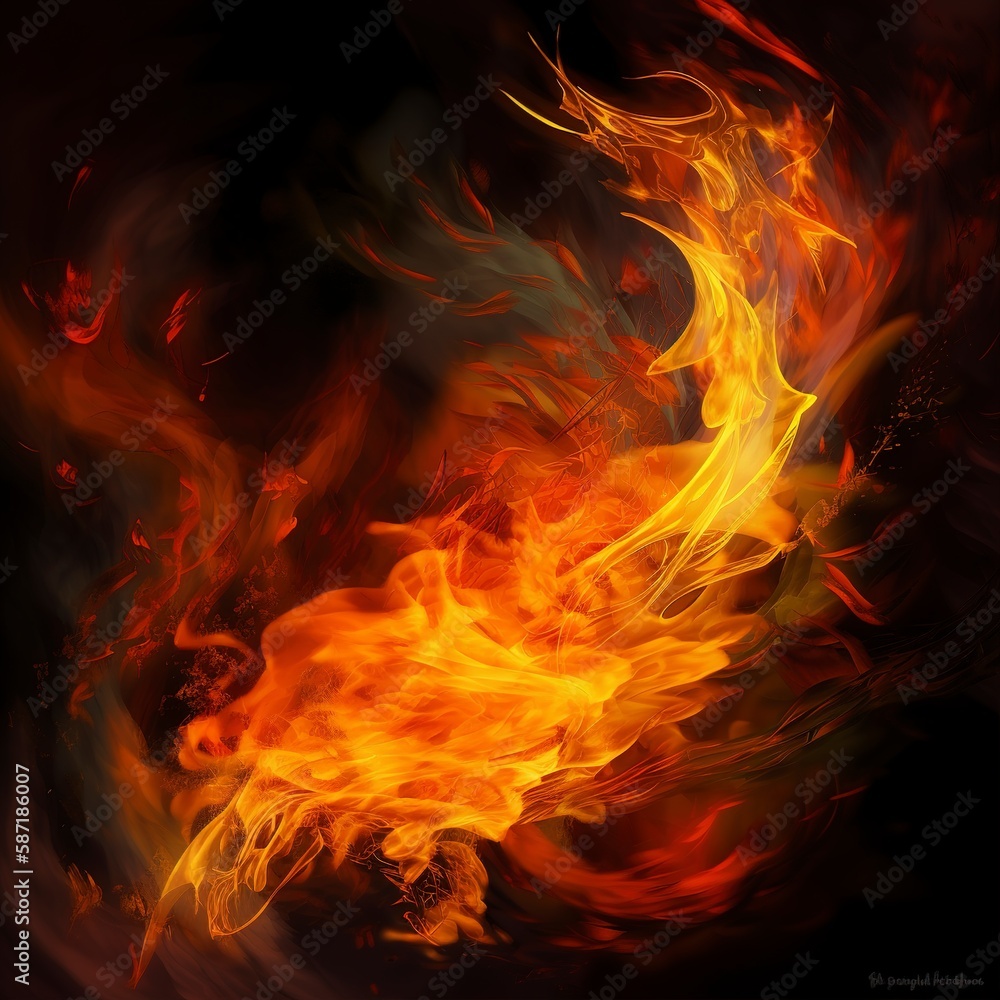 Fototapeta premium fire flames background.