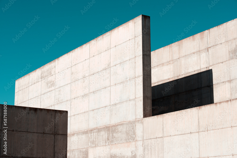 Reinforced concrete structures in a public space in Zaragoza, Spain. Reinforced concrete structures in a public space in Zaragoza, Spain.
