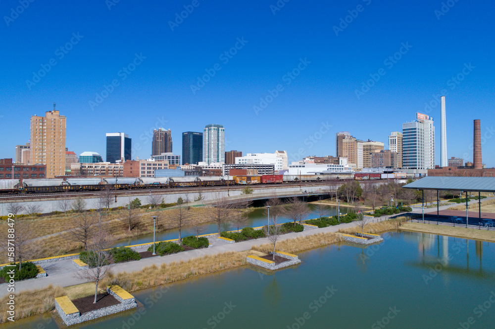 Birmingham, Alabama skyline on a sunny day