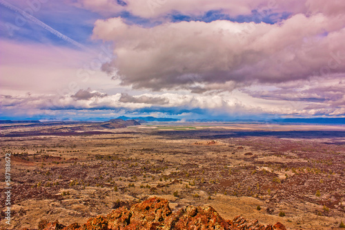 View from Fire Watch Tower at Lava Beds National Monument photo