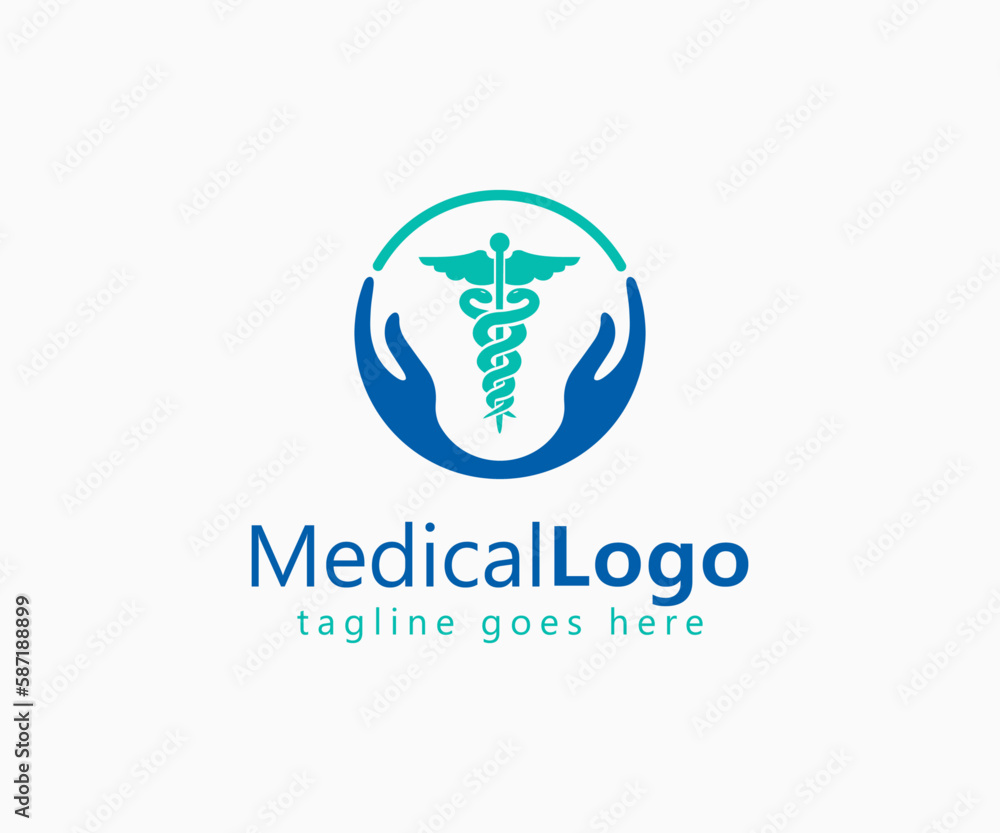 Healthcare logo design. Medical logo design. Hospital logo design template Healthcare logo design. Medical logo design. Hospital logo design template