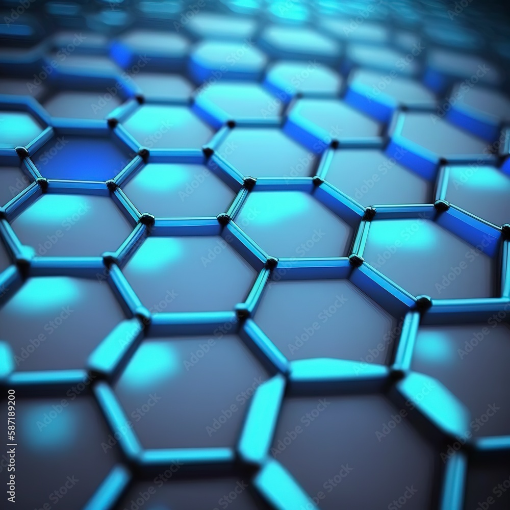 abstract background with blue hexagons. abstract background with blue hexagons.