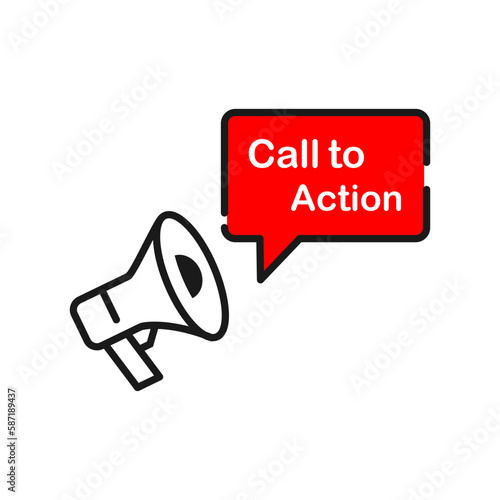 Call to action logo template illustration