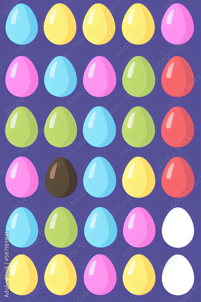 easter eggs seamless pattern 