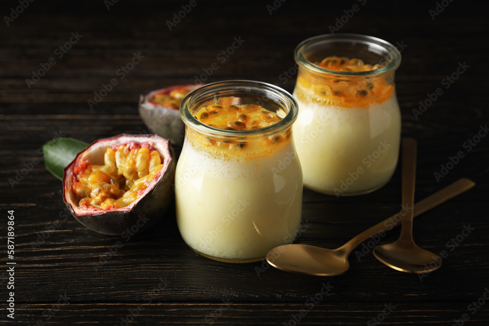 Concept of delicious food - Passion fruit mousse Concept of delicious food - Passion fruit mousse