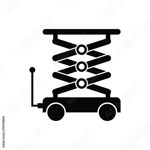 Scissor Lift Vector Icon Design. isolated on White background. vector illustration