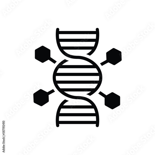 Black solid icon for genes 