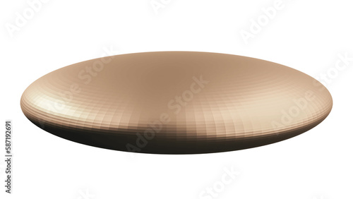 Photos abstract 3d ellipsoid isolated element, podium, coin,  product presentation, lig