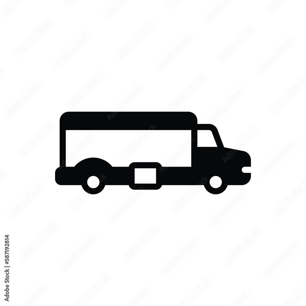 Black solid icon for truck Black solid icon for truck