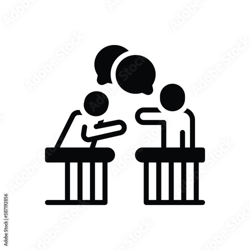 Black solid icon for argument