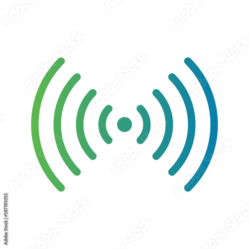Line Gradient Icon signal,rfid,shapes and symbols,wifi signal,reception