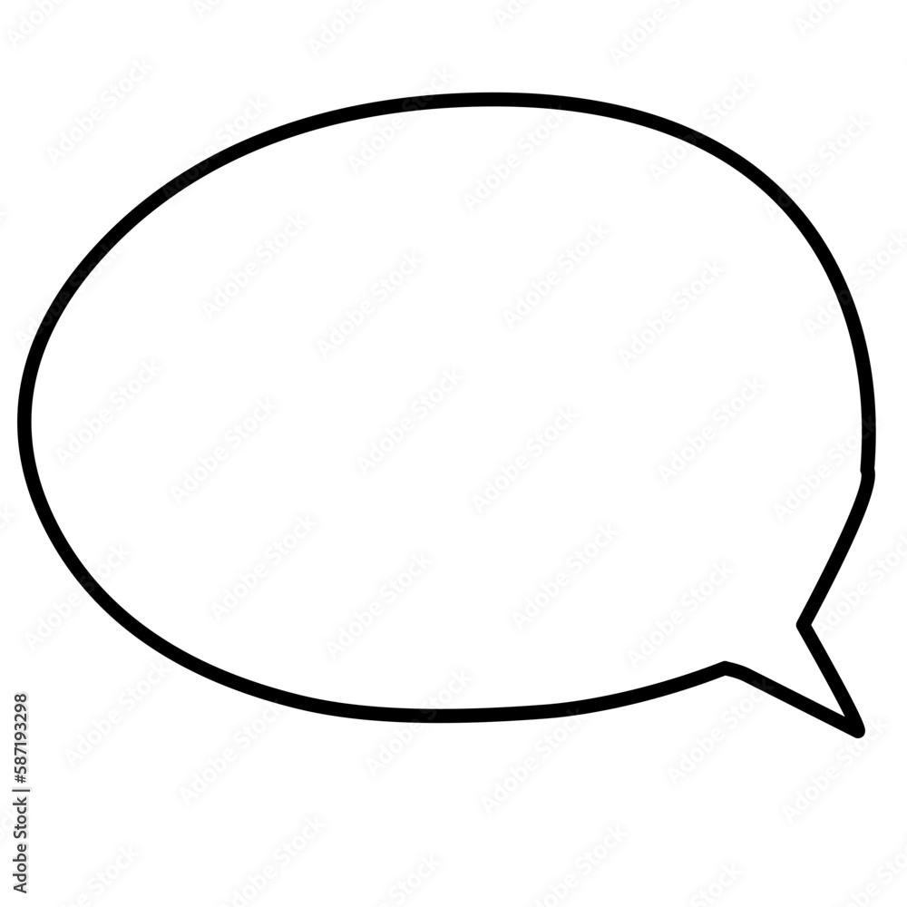 Spech bubble ouline black color illustration Spech bubble ouline black color illustration