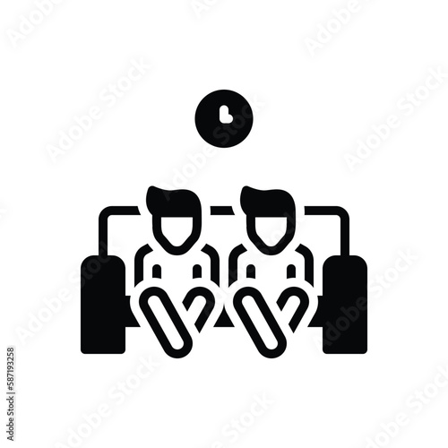 Black solid icon for settled 